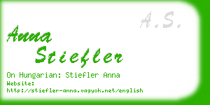 anna stiefler business card